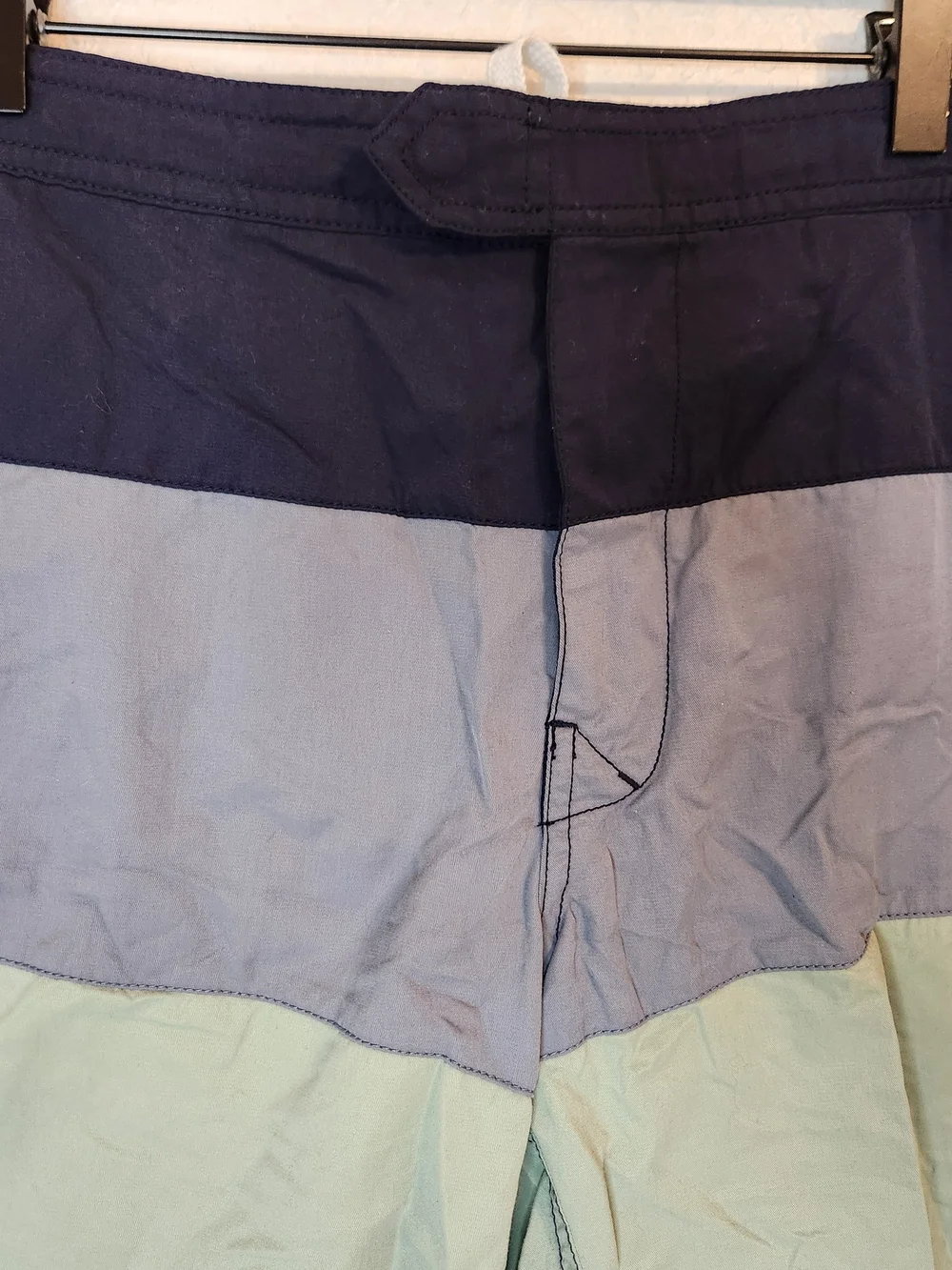 Crew Men’s Swim Shorts Board Trunks Casual Swim Wear Size 33 Blue Gray
